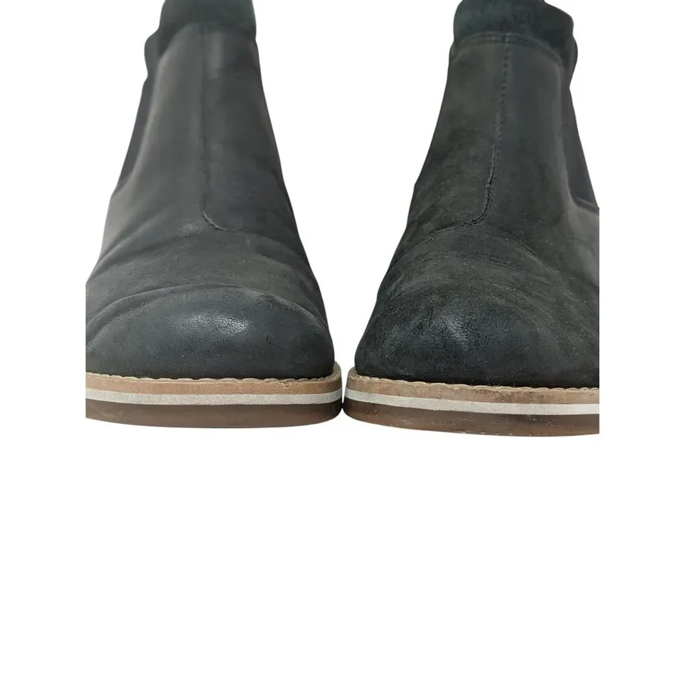Chaco Cataluna Explorer Black Leather‎ Chelsea Ankle Boots Booties Womens 8